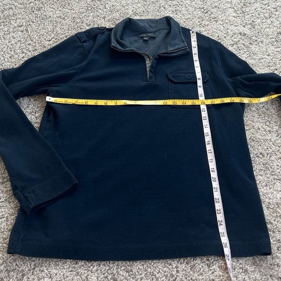 Banana Republic Men’s 1/4 Zip Collared Long Sleeve Blue Pullover Sweatshirt L - Picture 3 of 7